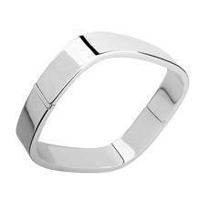 4526 - Silver (925) square bangle - - Silver Jewelry - - Bangles