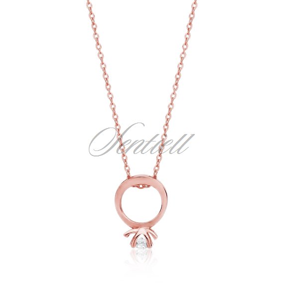 14K Rose Gold-plated 925 Silver Ping Pong Paddle Pendant with 16 Necklace Jewels Obsession Ping Pong Paddle Necklace
