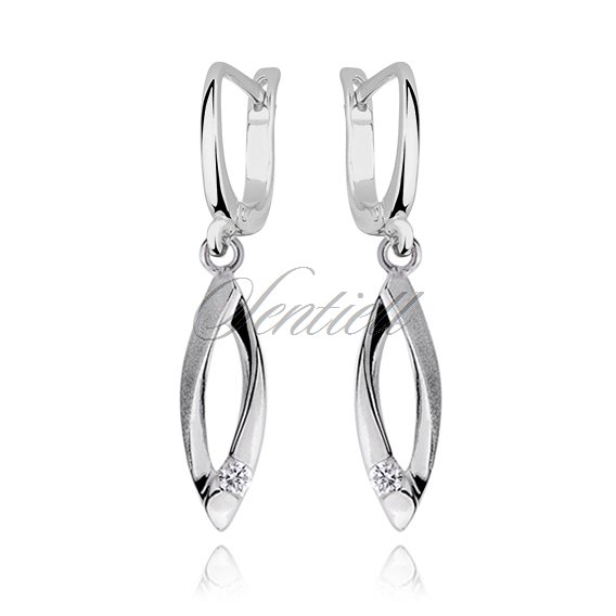 Silver (925) Earrings white zirconia