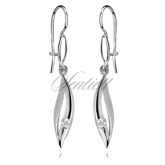 Silver (925) Earrings white zirconia