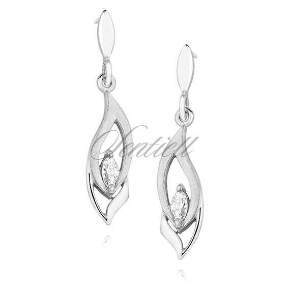 Silver (925) Earrings with white zirconia