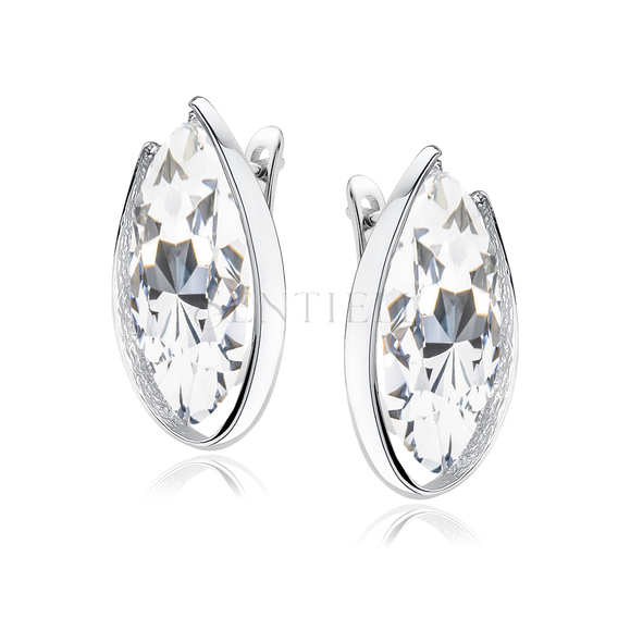 Silver (925) Earrings with white zirconia