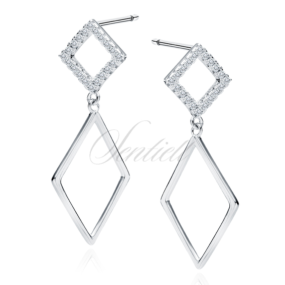 Silver (925) Earrings with white zirconias