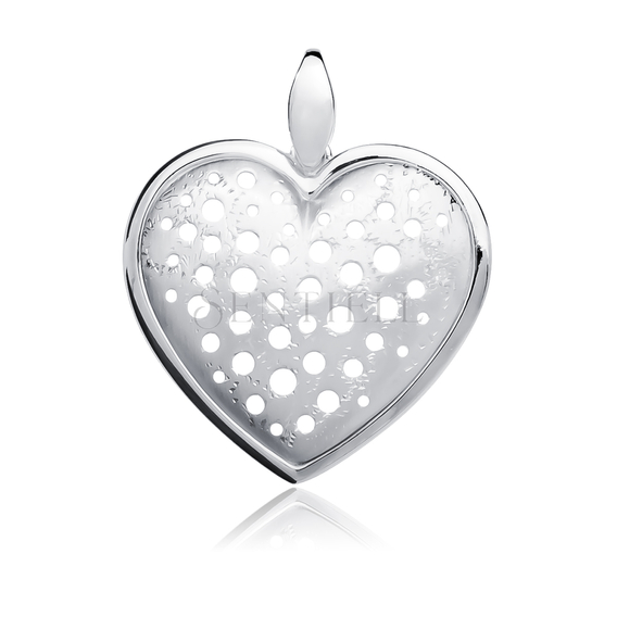 Silver (925) Pendant heart with holes