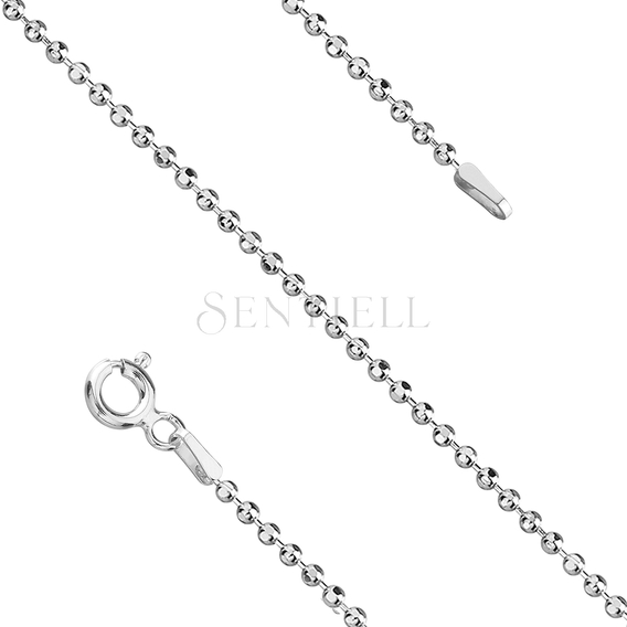 Silver (925) ball chain necklace for military tags