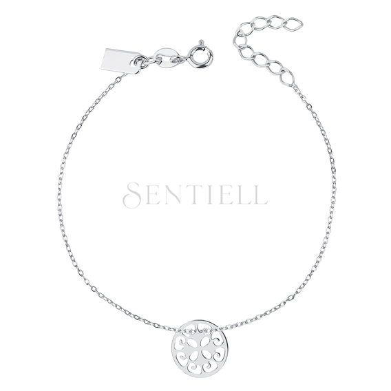 Silver (925) bracelet of celebrities with open-work circle