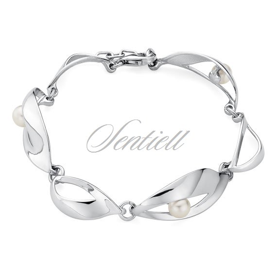 Silver (925) bracelet with pearl
