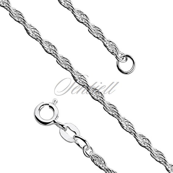 Silver (925) chain necklace  - triple anchor  Ø 040