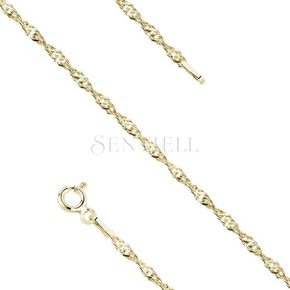 Silver (925) chain singapur bracelet Ø 030 - gold plated