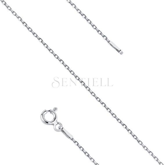 Silver (925) diamond cut anchor chain rhodium-plated