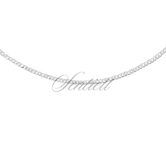 Silver (925) diamond-cut chain - curb extra flat Ø 050