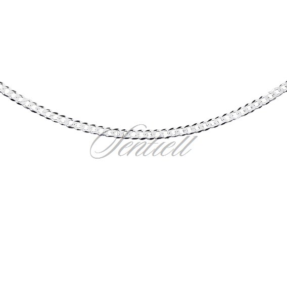 Silver (925) diamond-cut chain - curb extra flat Ø 060