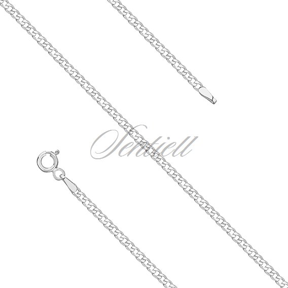 Silver (925) diamond-cut chain - curb extra flat Ø 060