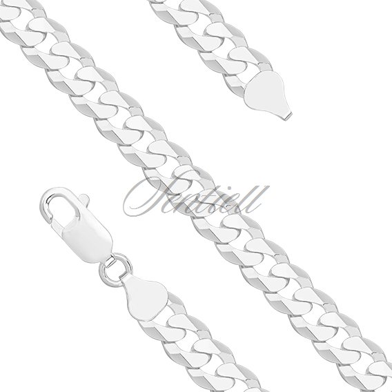 Silver (925) diamond-cut  chain - curb extra flat Ø 200