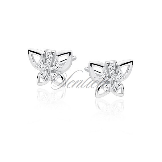 Silver (925) earrings - butterfly