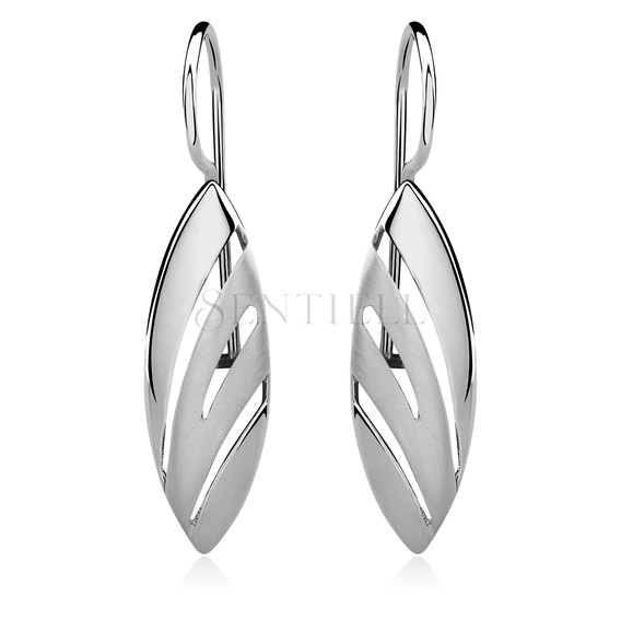 Silver (925) earrings elegant satin