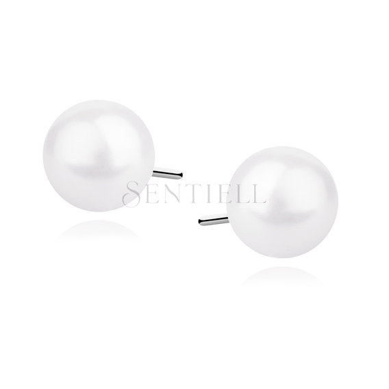 Silver (925) earrings white pearl