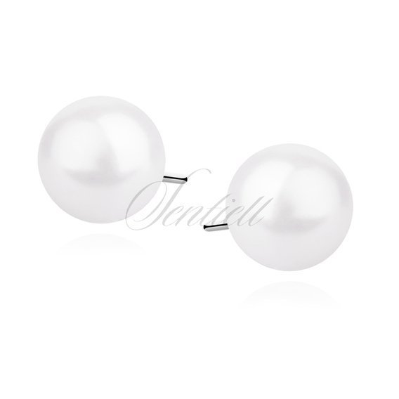 Silver (925) earrings white pearl