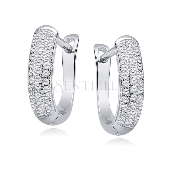 Silver (925) earrings white zirconia