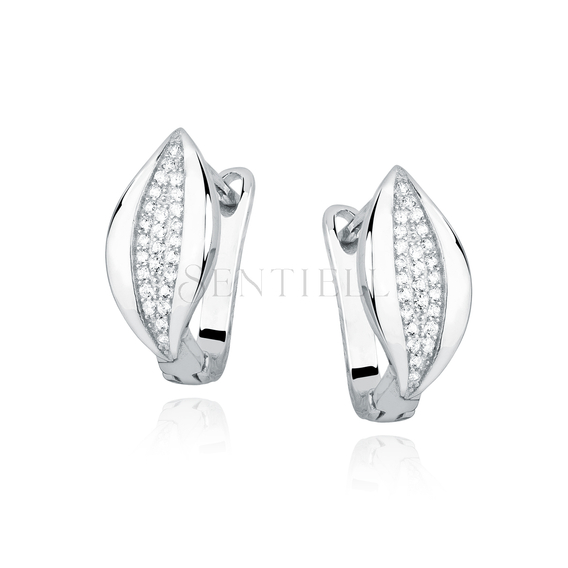 Silver (925) earrings white zirconias