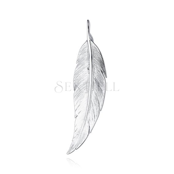 Silver (925) elegant pendant - feather