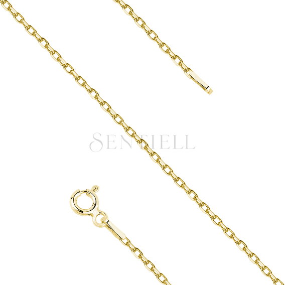 Silver (925) gold-plated chain anchor diamond cut without plating