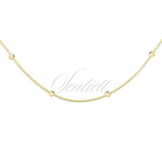 Silver (925) gold-plated choker necklace with balls