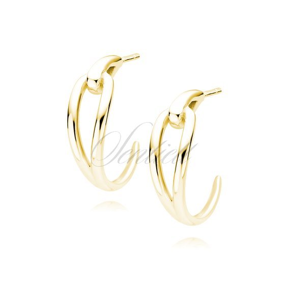 Silver (925) gold - plated earrings