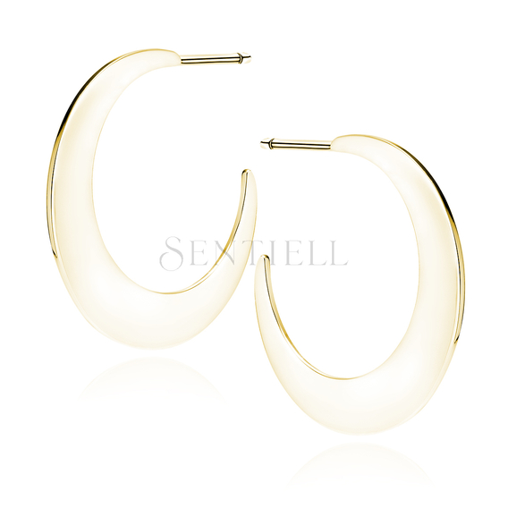 Silver (925) gold-plated earrings - crescents