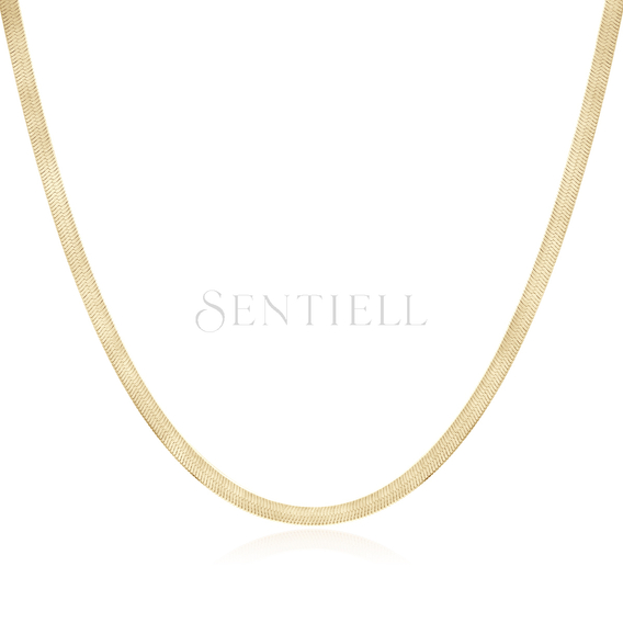 Silver (925) gold-plated herringbone chain necklace Ø 040