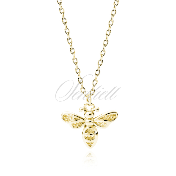 Silver (925) gold-plated necklace - bee