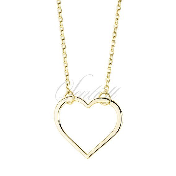 Silver (925) gold-plated necklace heart
