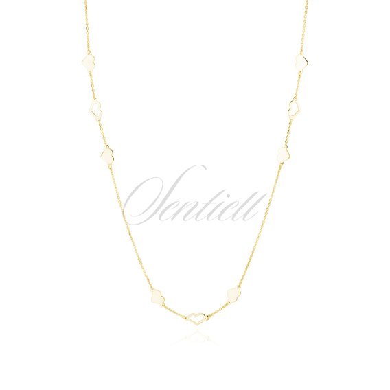 Silver (925)  gold-plated necklace hearts