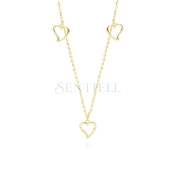 Silver (925) gold-plated necklace hearts