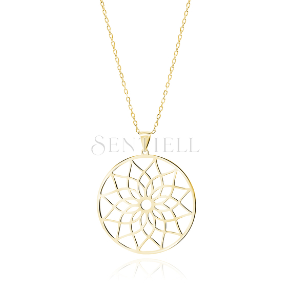 Silver (925) gold-plated necklace - mandala