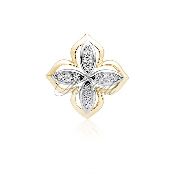 Silver (925) gold-plated  pendant with zirconia