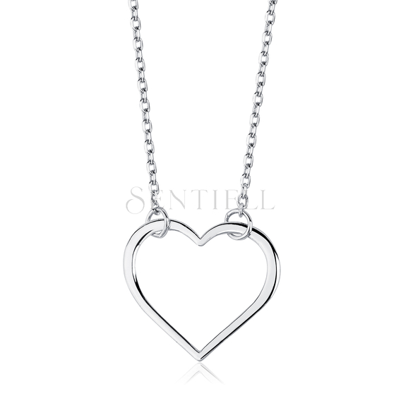 Silver (925) necklace heart