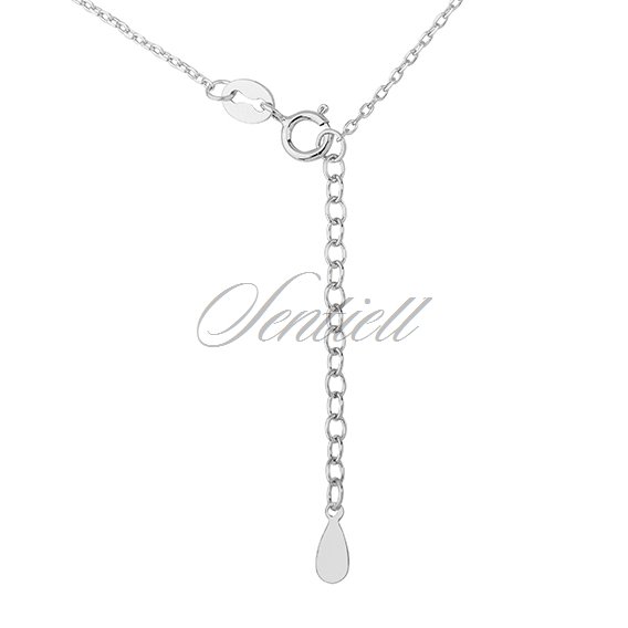 Silver (925) necklace - heart with zirconia
