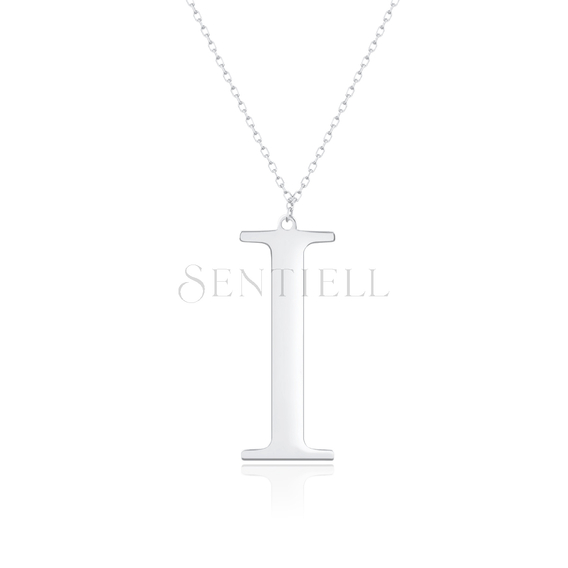 Silver (925) necklace - letter I