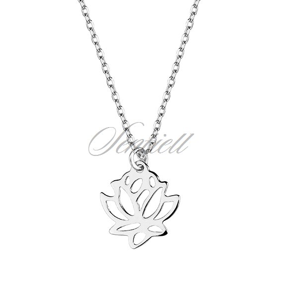 Silver (925) necklace lotus flower