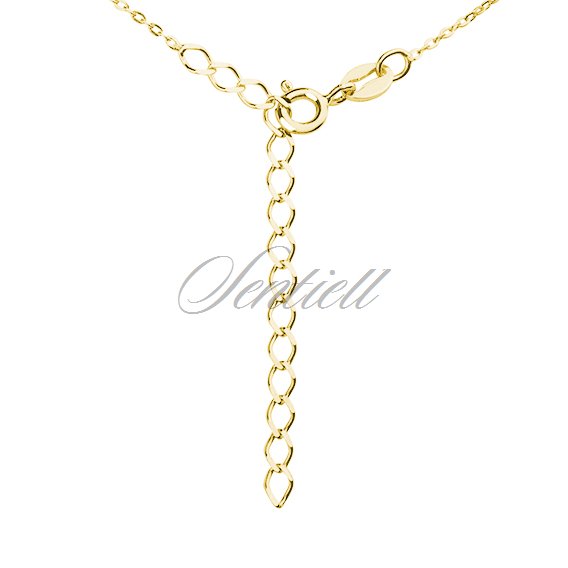 Silver (925) necklace with gold-plated circle