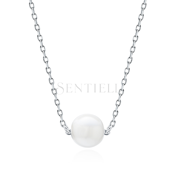 Silver (925) necklace with pearl