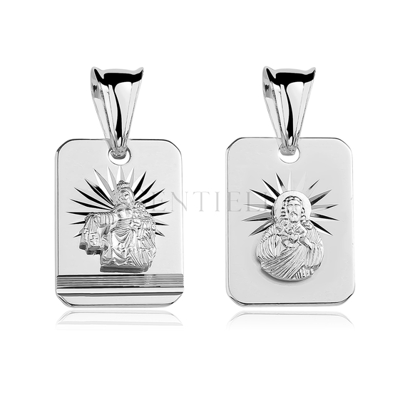 Silver (925) pendant Jesus Christ / Scapular Mary