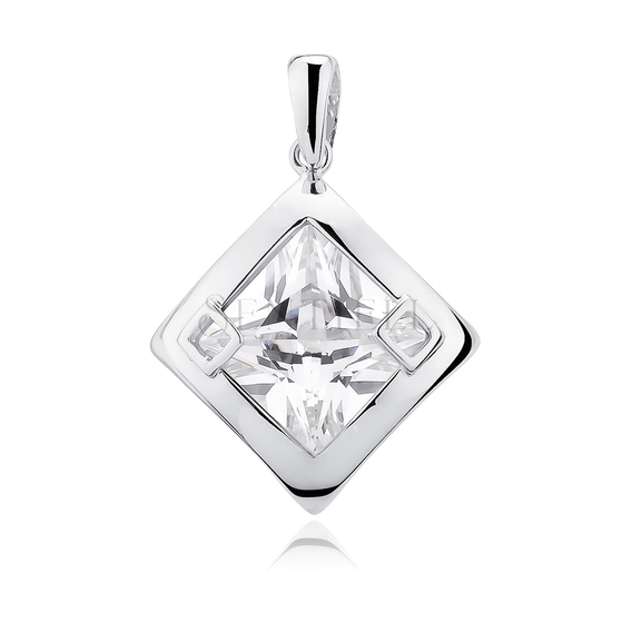 Silver (925) pendant big zirconia