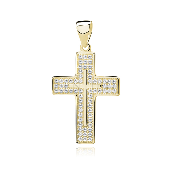 Silver (925) pendant cross with zirconia