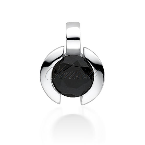 Silver (925) pendant with black zirconia