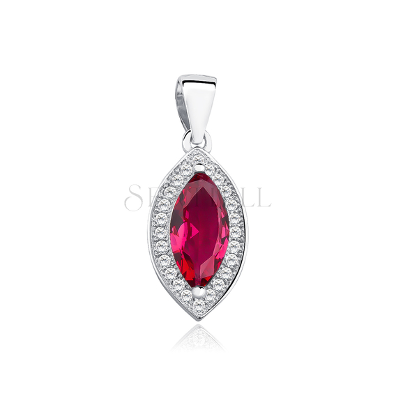 Silver (925) pendant with ruby zirconia