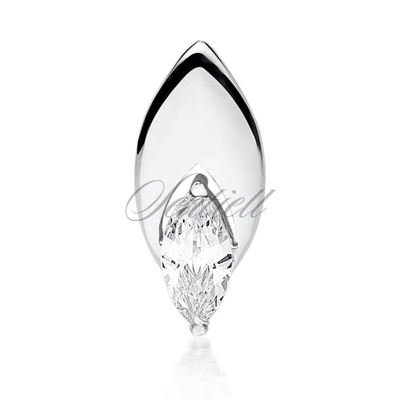 Silver (925) pendant with white zirconia