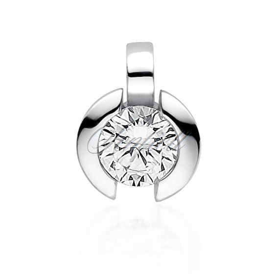 Silver (925) pendant with white zirconia