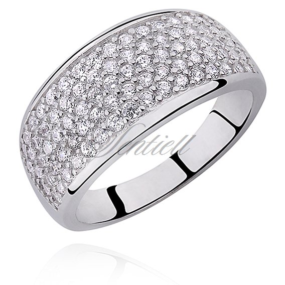 Silver (925) ring white zirconia